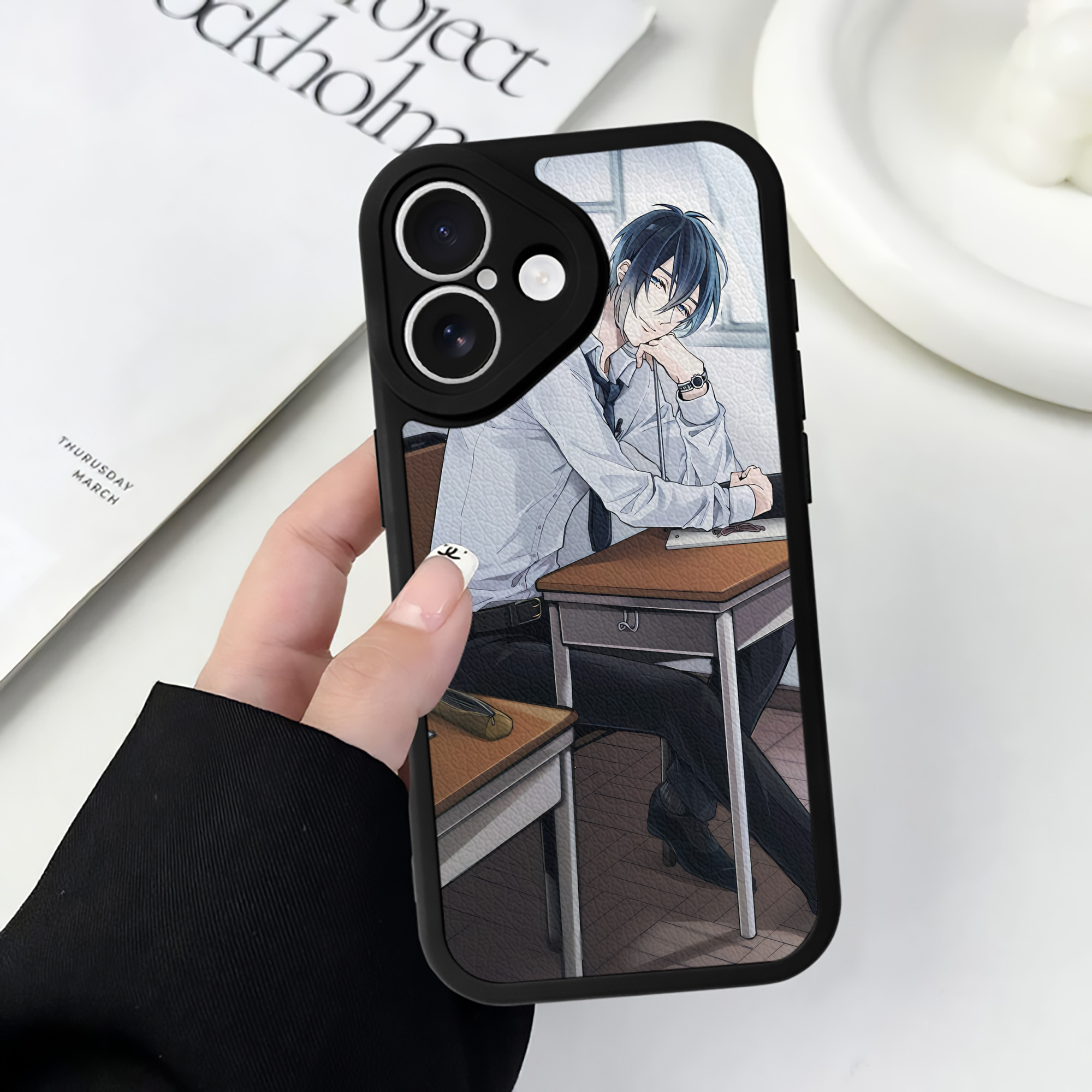 （画像用） 刀剣乱舞 Touken Ranbu 【iPhone 16シリーズ対応】シリコンスマホケース（レザー調） 材質：シリコン